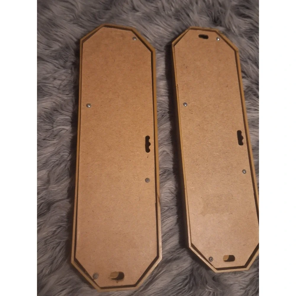 Vintage ornate gold mirror wall sconces